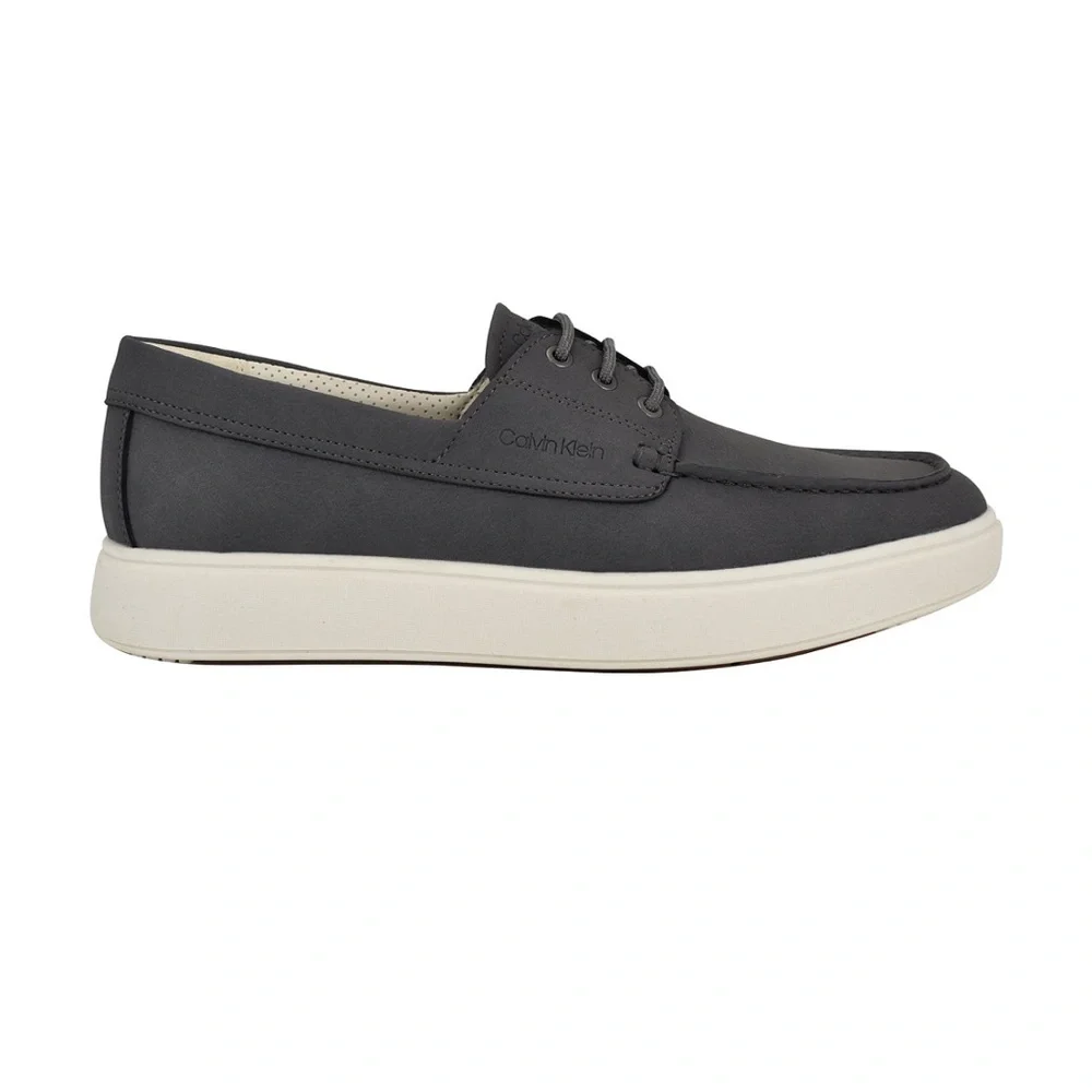 Calvin Klein Men's Januse Casual Boat Shoe- Light Gray- Size 10